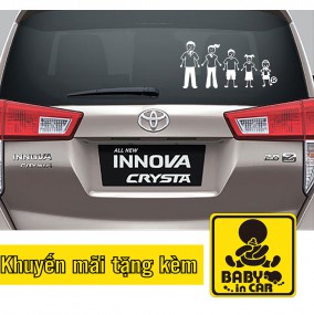 Decal dán sườn xe hơi trang trí ngộ nghĩnh