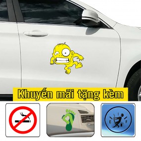 Decal dán sườn xe hơi trang trí ngộ nghĩnh