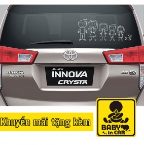 Decal trang trí sườn xe 7 chỗ