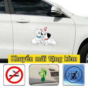 Decal trang trí sườn xe hơi đáng yêu