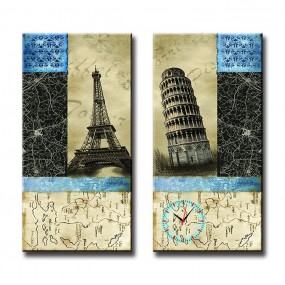 Đồng Hồ BỘ 2 SIÊU THÁP ĐỌ DÁNG