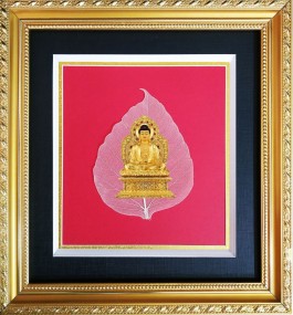 Hình phật trên lá bồ đề