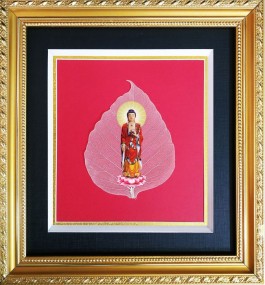 Hình phật trên lá bồ đề