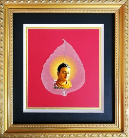 Lá bồ đề in hình phật