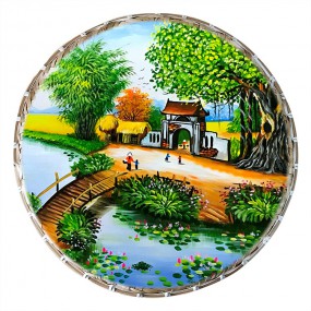 Mẹt tre in hình trang trí TDQ-18