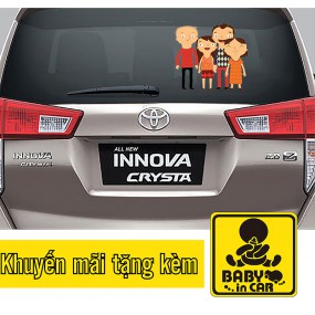 Tem dán trang trí sườn xe ô tô ngộ nghĩnh