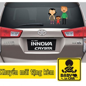 Tem dán xe hơi trang trí ngộ nghĩnh