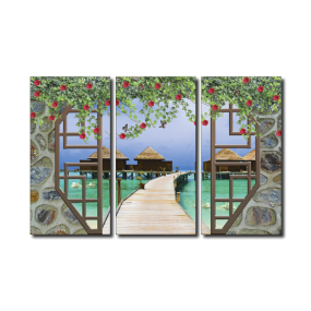 Tranh 3D treo tường Biển Xanh Trong Lành