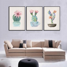 Tranh bắc âu xương rồng trang nhã POST3-325