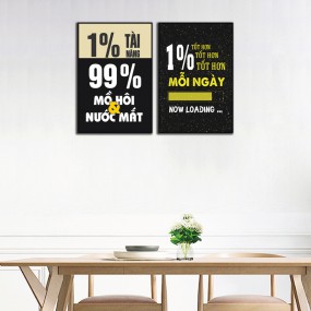 Tranh cổ động 1% tài năng 99% nỗ lực
