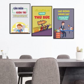 Tranh cổ động chăm chỉ và nỗ lực