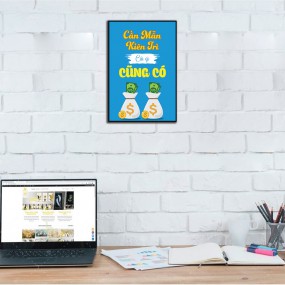 Tranh cổ động kiên trì có đô la