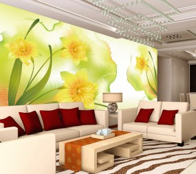 Tranh dán tường Hoa Ly Vàng
