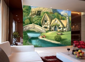 Tranh dán tường Nhà Cổ Tích