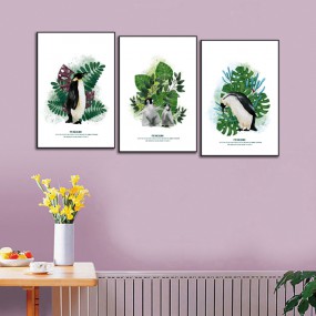 Tranh hiện đại bắc âu chim cánh cụt đáng yêu