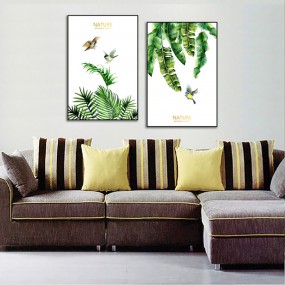 Tranh hiện đại Bắc Âu lá cây nature