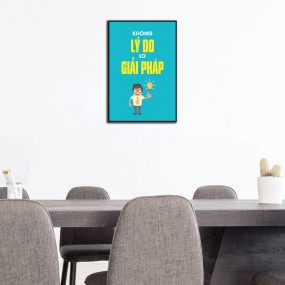 Tranh khẩu hiệu Không lý do lo giải pháp