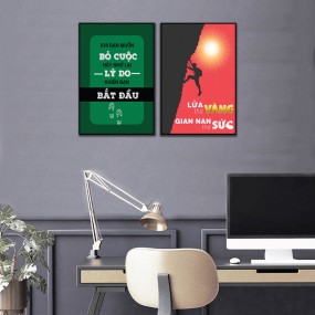 Tranh khẩu hiệu Không lý do lo giải pháp