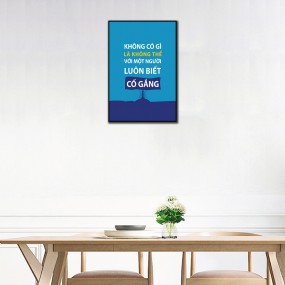 Tranh khẩu hiệu Muốn thành công phải quyết liệt
