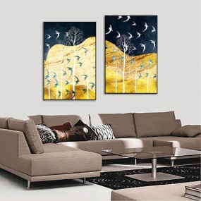 Tranh nghệ thuật hiện đại cánh chim trời