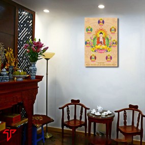 Tranh phật giáo dược sư lưu ly quang vương phật