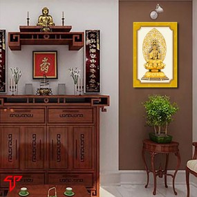 Tranh phật giáo hình phật vàng