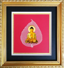Tranh phật trên lá bồ đề