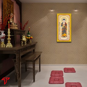 Tranh phật vàng a di đà