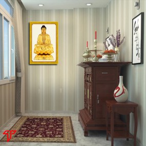 Tranh phật vàng a di đà