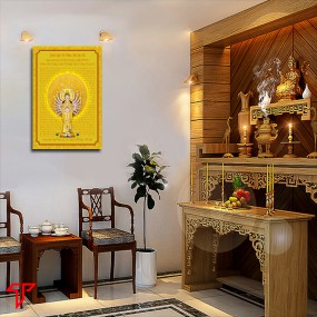Tranh phật vàng chú đại bi