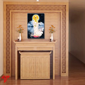 Tranh phật vàng quan thế âm