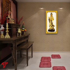 Tranh phật vàng quan thế âm