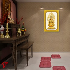 Tranh phật vàng quan thế âm
