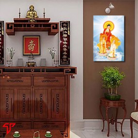 Tranh phật vàng tây phương cực lạc