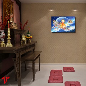 Tranh phật vàng thế giới tây phương