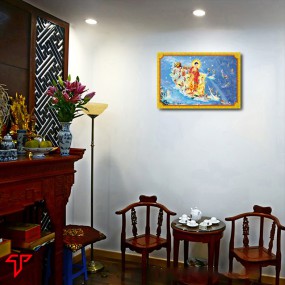Tranh phật vàng thế giới tây phương