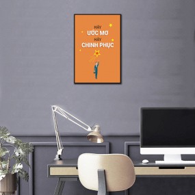 Tranh slogan cổ động làm việc vì tương lai
