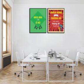 Tranh Slogan ngành dịch vụ khách hàng