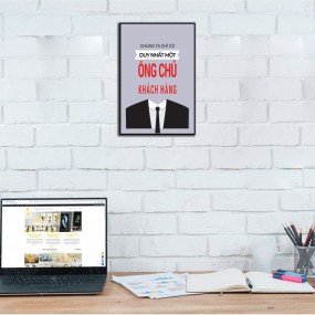 Tranh slogan treo tường dịch vụ khách hàng