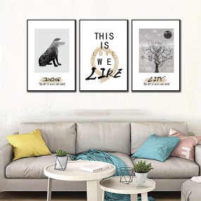 Tranh trang trí Bắc Âu bộ ghép POST3-350