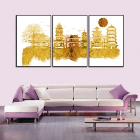 Tranh trang trí cung điện vàng mộng ảo