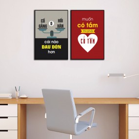 Tranh động lực văn phòng Tâm và Tầm