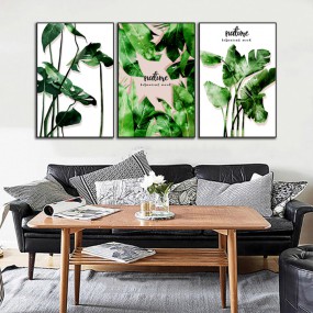Tranh treo tường cao cấp lá xanh nature