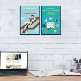 Tranh treo tường công sở Hợp tác cùng phát triển