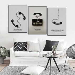 Tranh treo tường điện thoại thời đại cũ