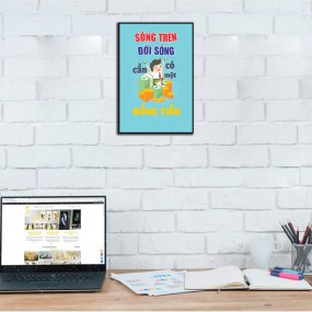 Tranh văn phòng động lực kiếm tiền